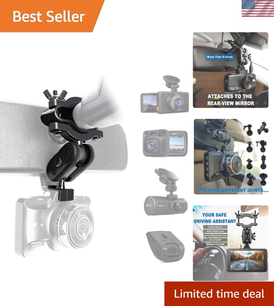 Adjustable Dash Cam Mounting Solution - Compatible with Most Brands + Waterproof