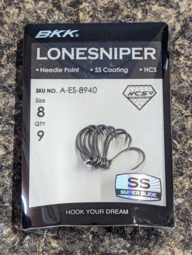 BKK Lone Sniper Inline Single Hooks - Size 8 - Treble Hook Replacement