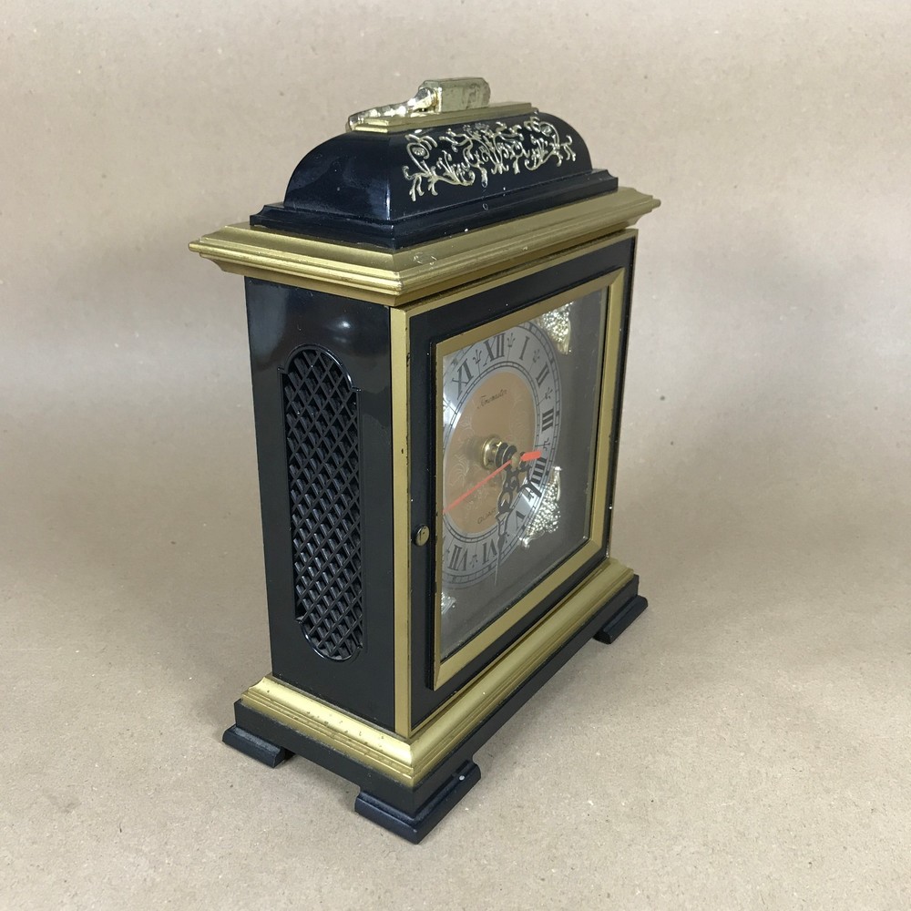 Timemaster Black and Gold Mantle Clock