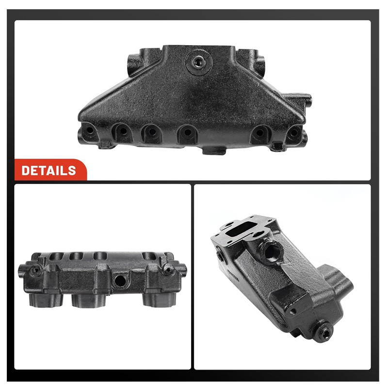 2PCS Exhaust Manifold Dry Joint Riser for Mercruiser GM 4.3 V6 2002-UP 864612T01