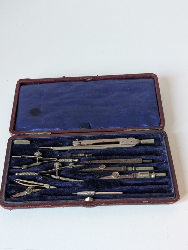 Vintage Precision Drafting Drawing Set in Case