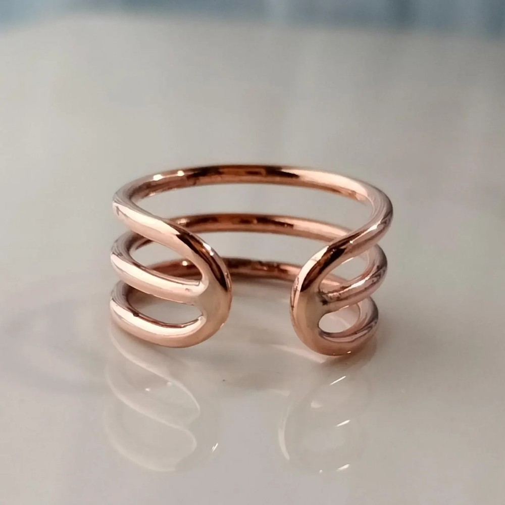 Solid Pure Copper Minimalist Healing Ring, Handmade, Unisex, Plain Band