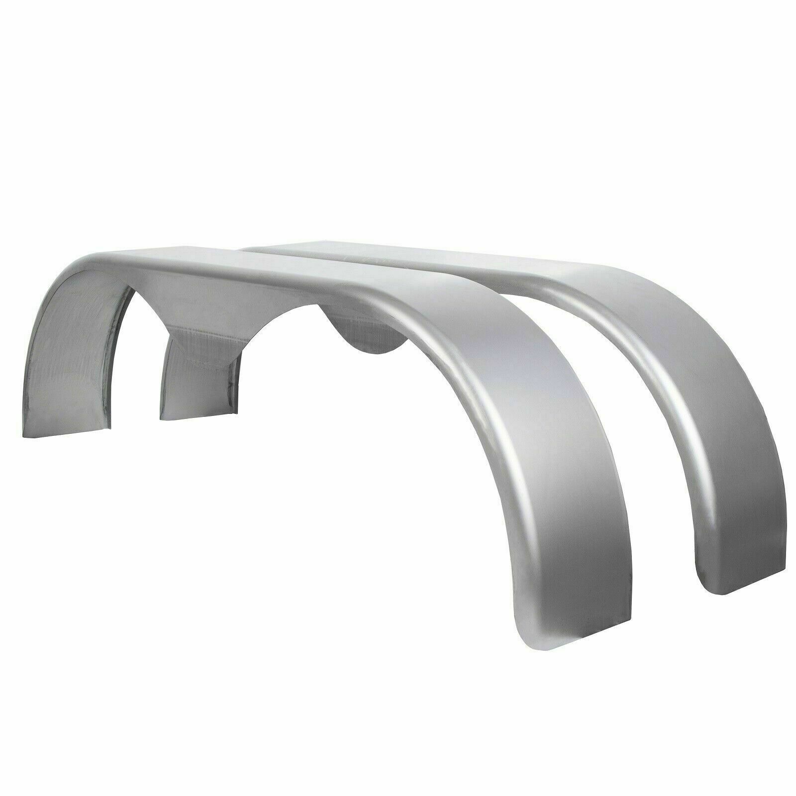 2PCS Tandem Round Trailer Axle Fender Cargo Tread Plate Teardrop 66"L 18"H 9"W