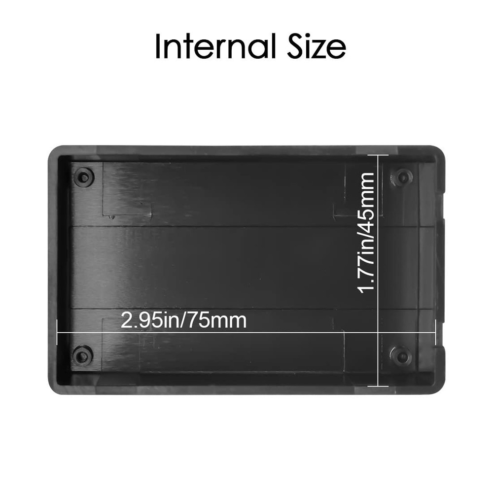 5 Pack Plastic Project Boxes Electronic Junction Case 3.1x2x1 Inch Black