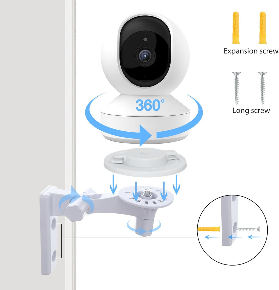 2 Pack Wall Mount Compatible with Reolink E1 Pro/ E1,180° Adjustable Camera Wall