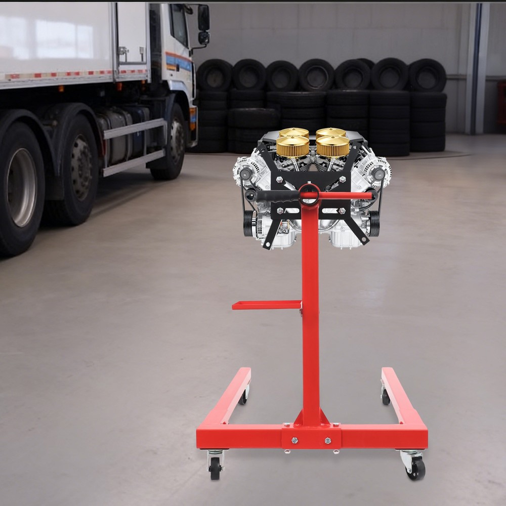 2000 LBS Folding Engine Stand Vehicle Engine Block Stand 360 Degree Head