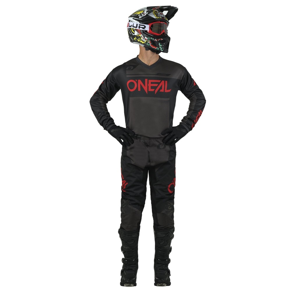 O'Neal Element Racewear Black / Grey / Red Pant Size 38 - E024-0838