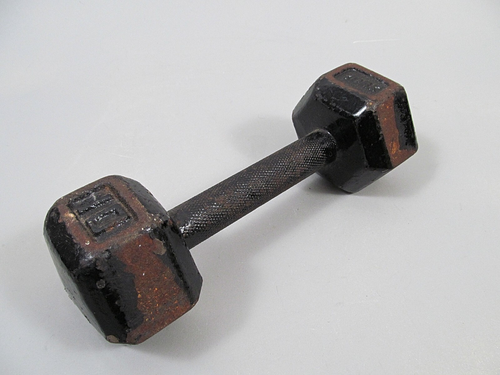 Vintage York 10 lb Cast Iron Hex Dumbbell