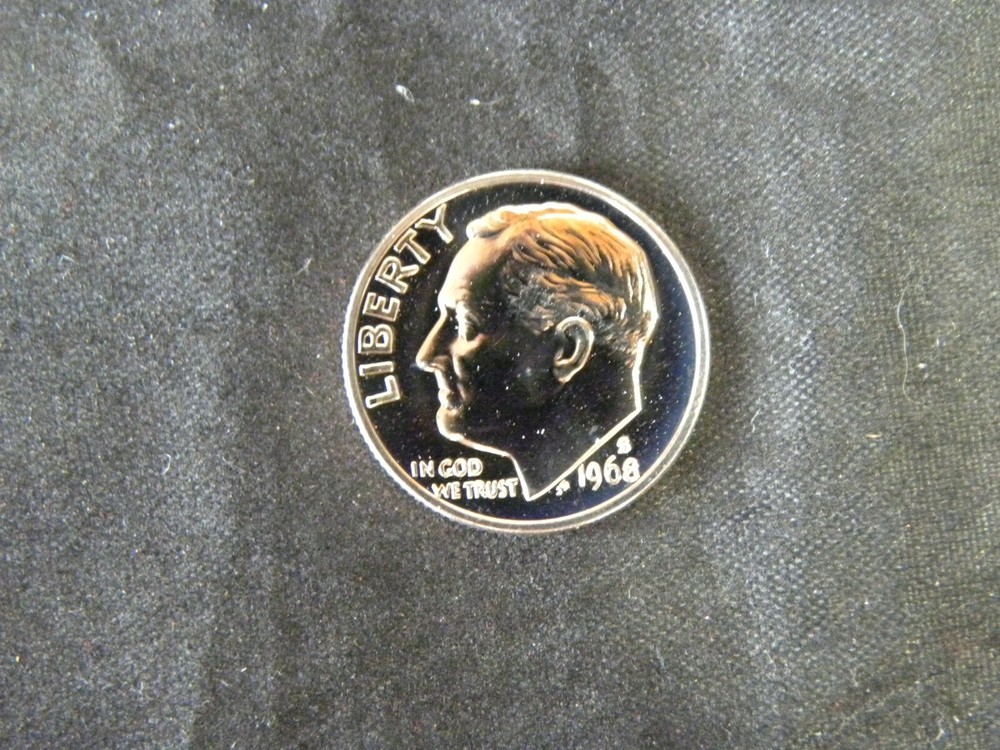1968 Proof Roosevelt Dime From Sets FREE SHIPPING