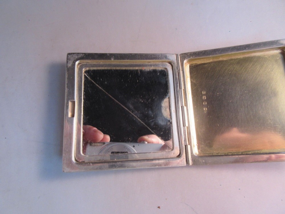 1941 .925 STERLING SILVER COMPACT CASE 80 GRAMS JOHN ROSE BIRMINGHAM