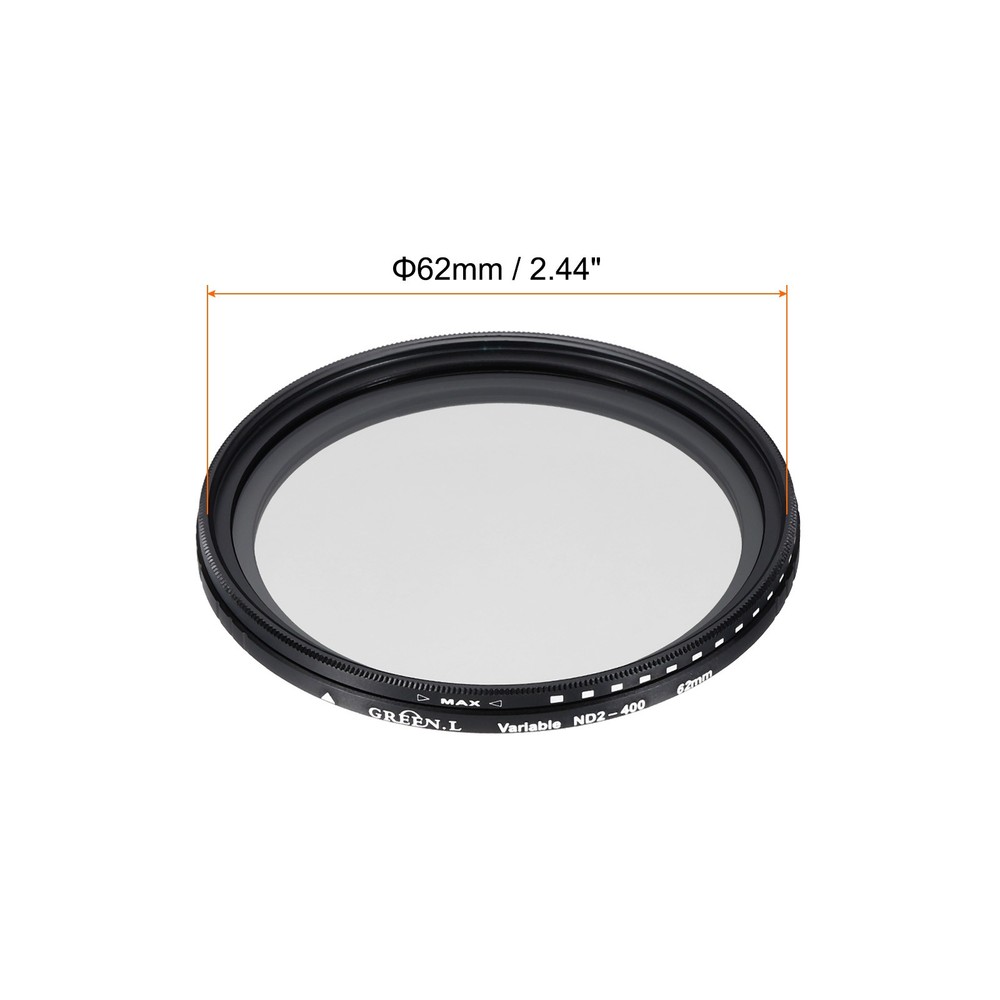ND2-400 Lens Filter Variable Neutral Density Lens Filter 62mm