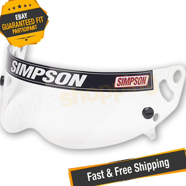 Simpson 1020-17 Clear Racing Helmet Replacement Shield