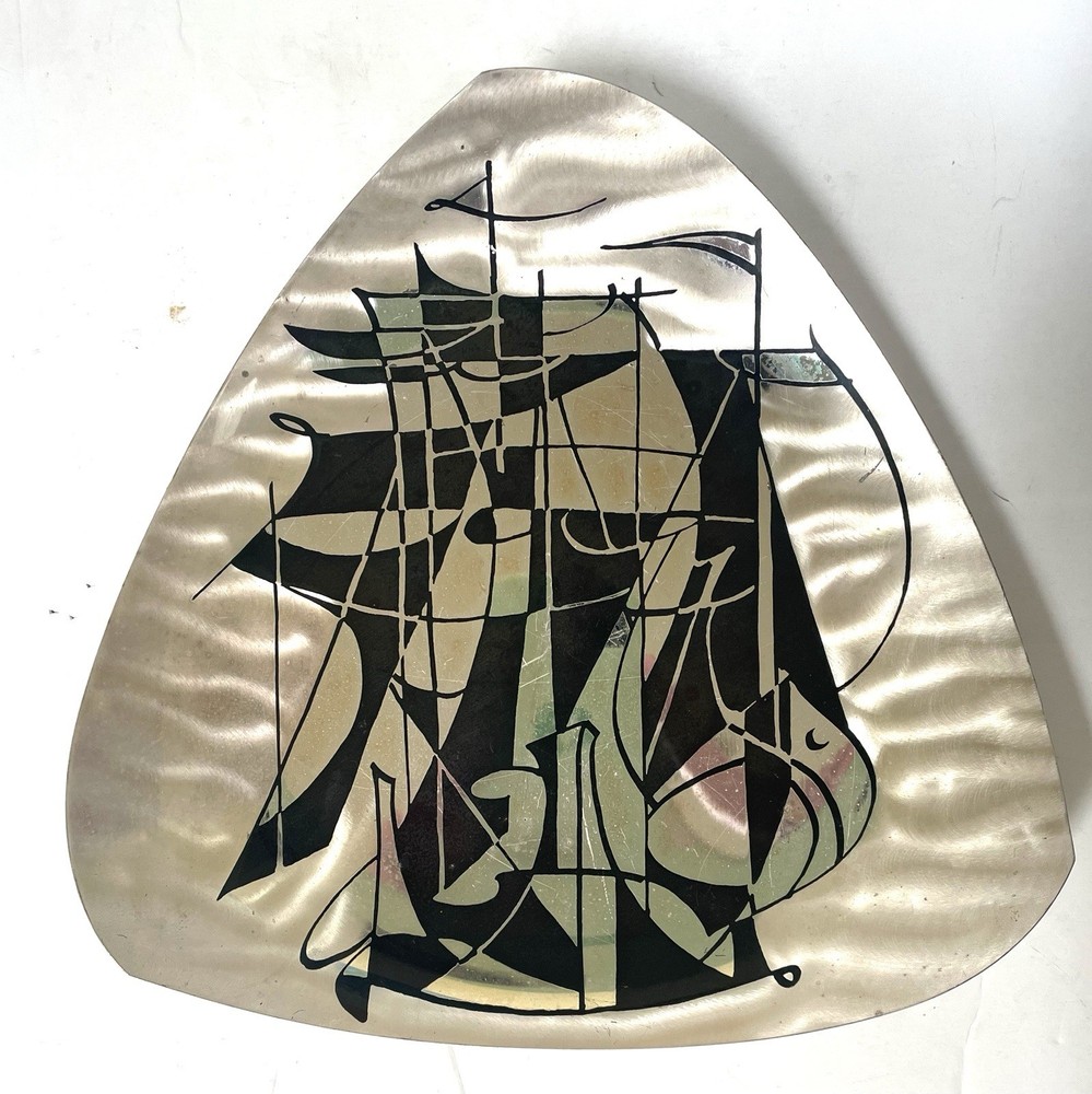 Vintage WMF Ikora Germany  Brass Silver Plated Abstract MCM Wall Hanging