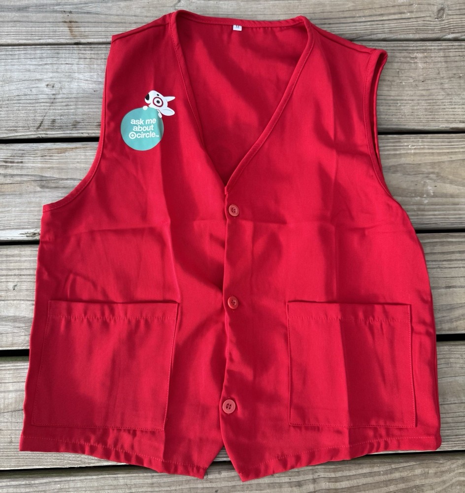 Target Store Employee Work Red Vest Uniform Size M/medium