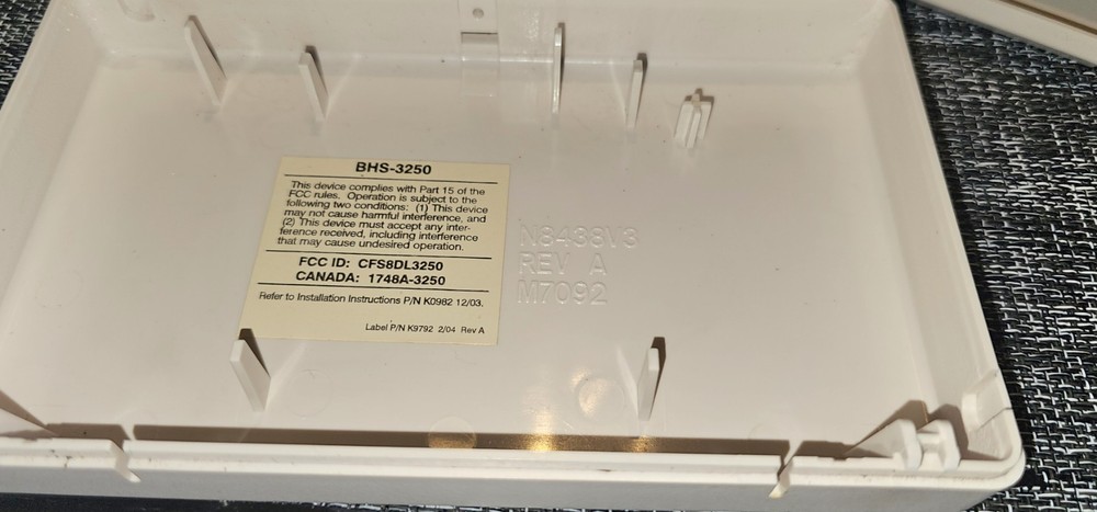 Honeywell, BHS 3250, Wireless Receiver