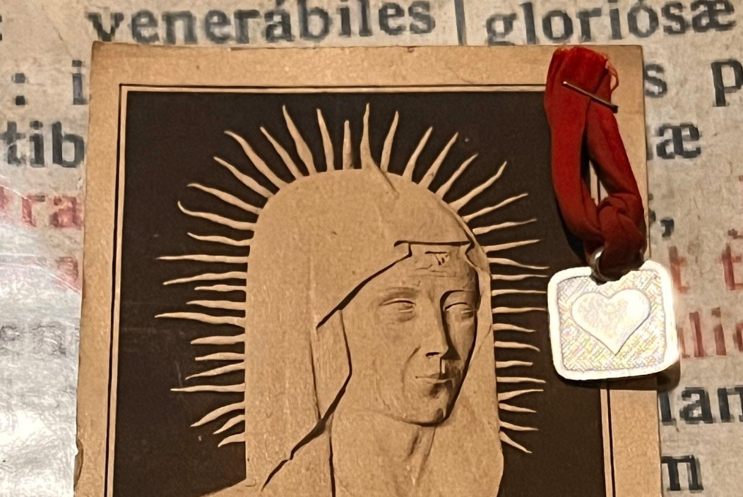 RARE SPECIAL RELIC / EX-VOTO S. Rita : stunning with Sterling Silver heart !!!