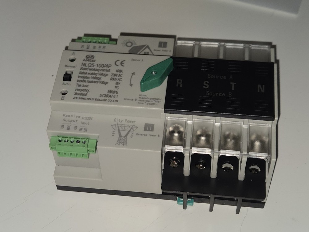 ☀️ 🏡 Double Power Automatic Transfer Switch 100A 4P Changeover Switch