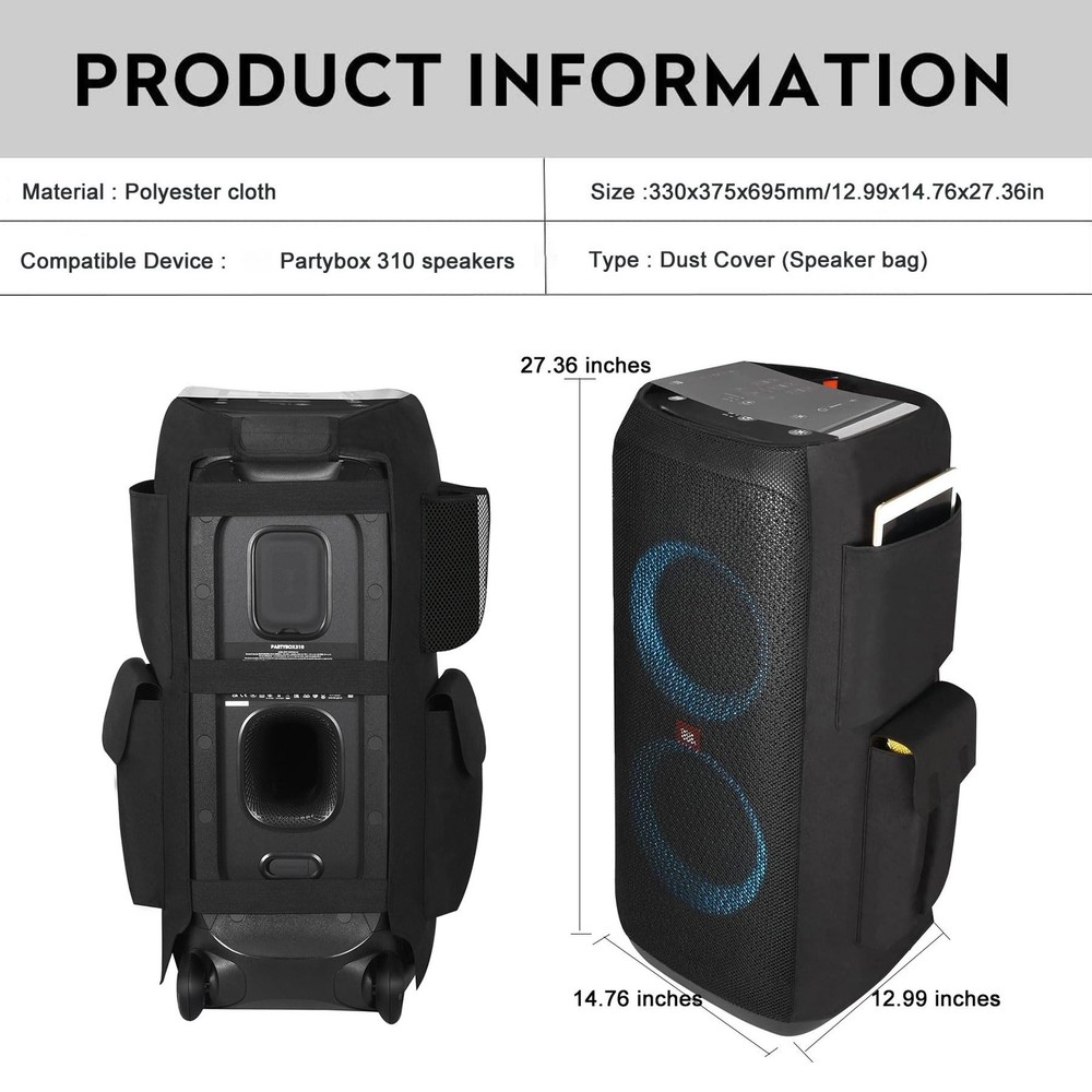 Speaker Dust Cover Scratch Resistant Protective Sleeve Case Compatible with J...