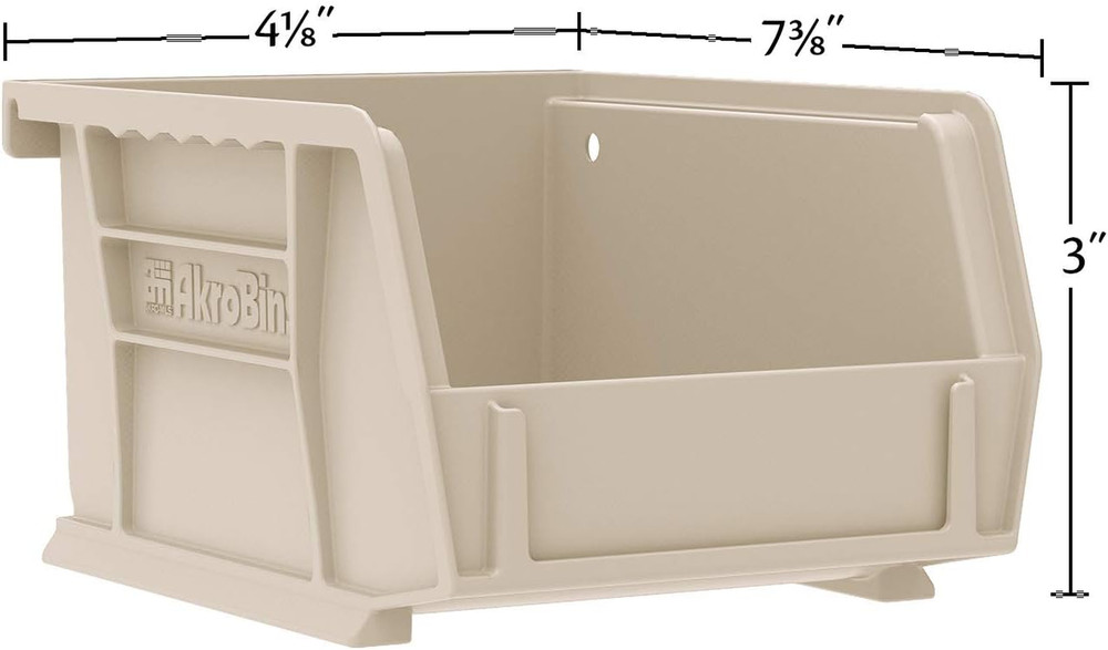 30220 Akrobins Plastic Storage Bins, Space-Saving Stackable Bins for Garage, Pan