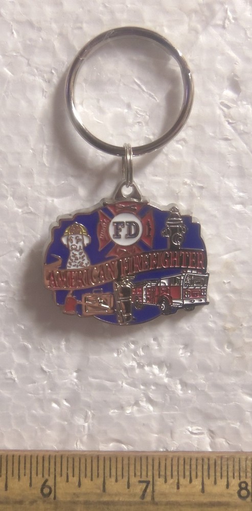 American Firefighter - Zinc / Pewter – Double Sided Key Ring