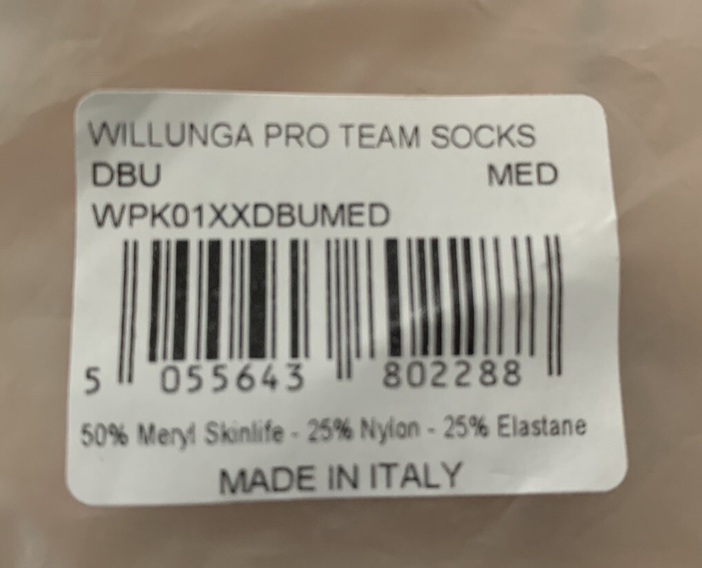 Rapha Pro Team Willunga Socks New W Tag - Medium