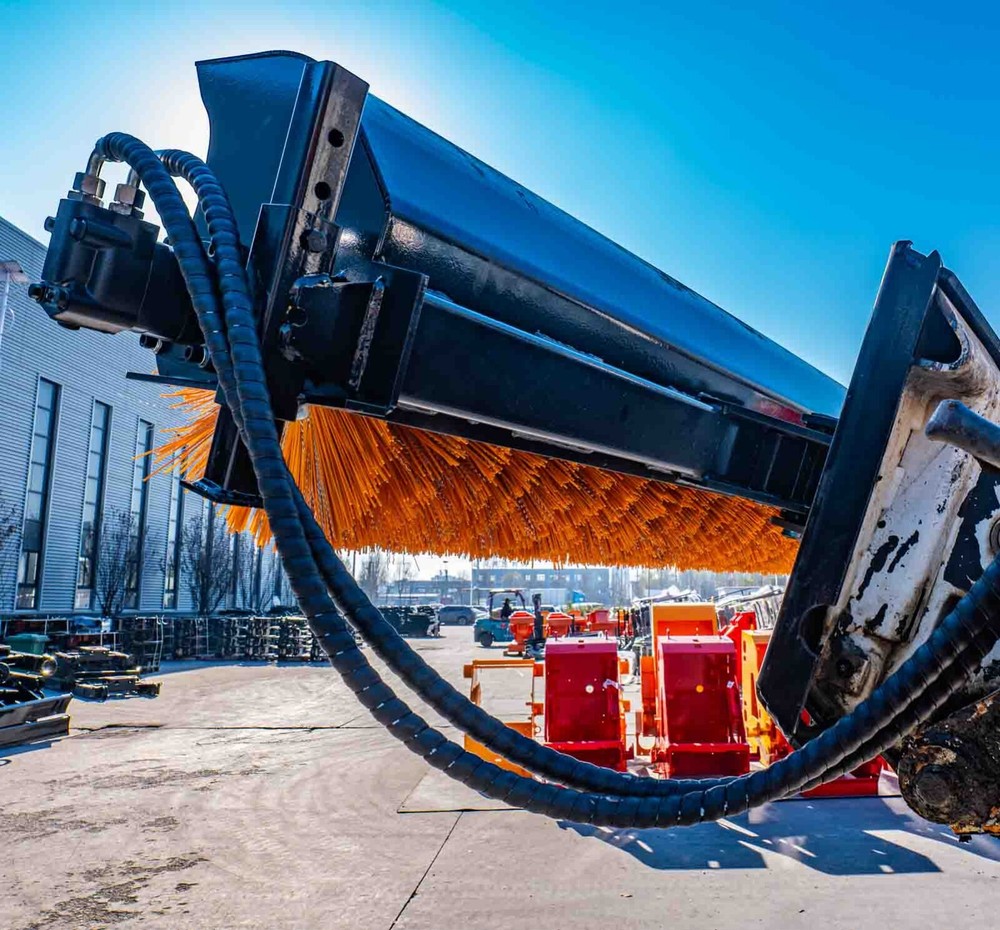 Broom Brush Angle Road Sweeper clean dust Attachment fit BOBCAT Steer Loader