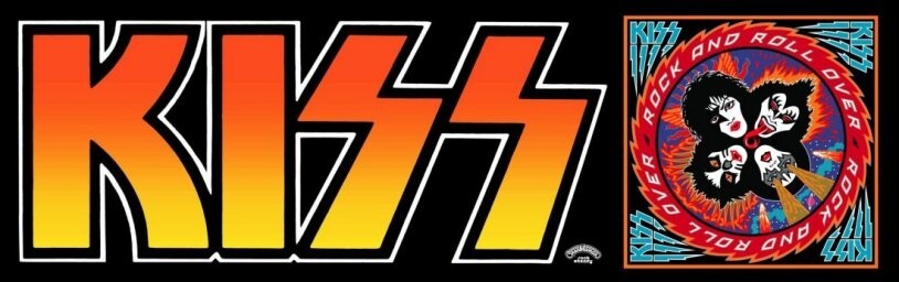 KISS 9 x 3 ROCK AND ROLL OVER Custom Glossy Bumper Sticker