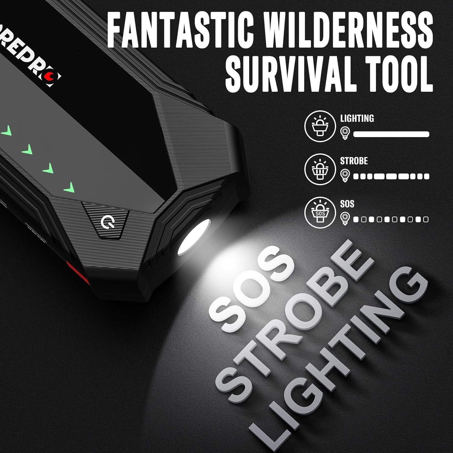 GREPRO Car Jump Starter, 3000A Car Battery Jump Starter Battery Pack 12V Battery