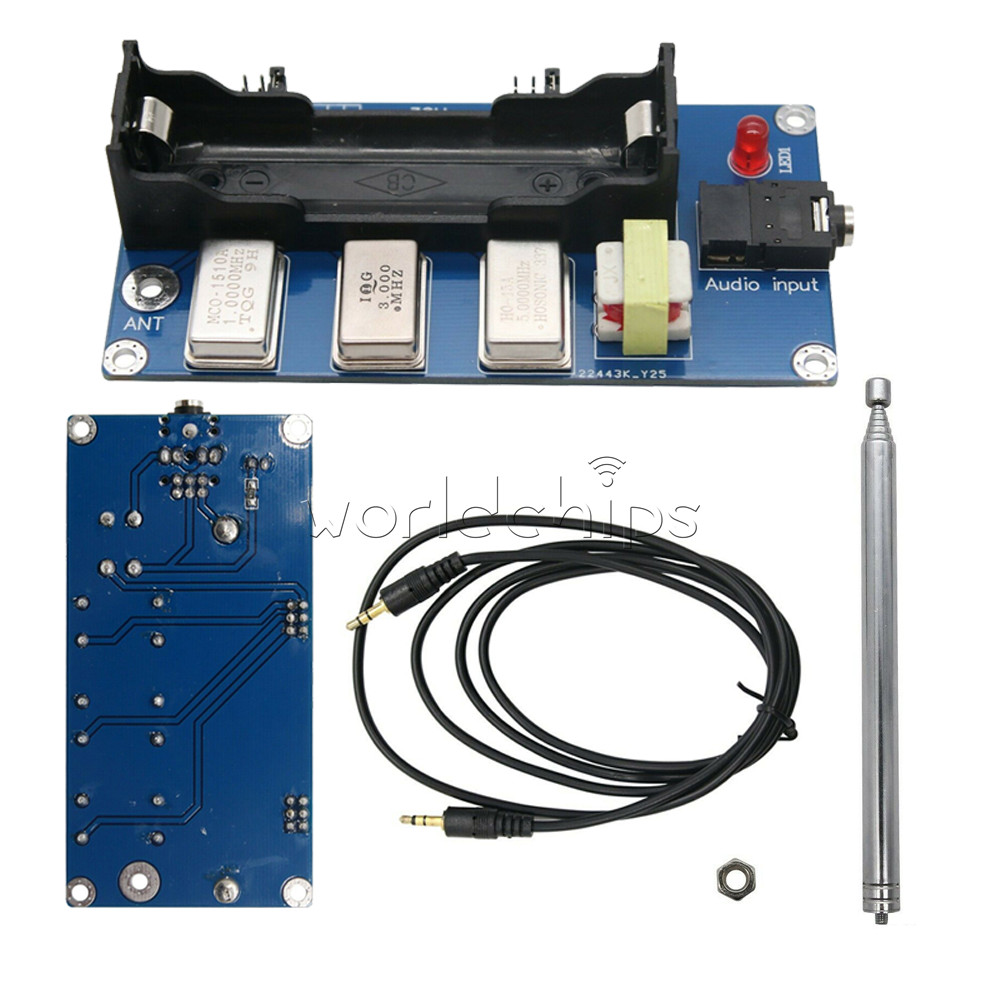 3-Channel AM Transmitter 1MHz 3MHz 5MHz Finished Board + Antenna+Audio Cable