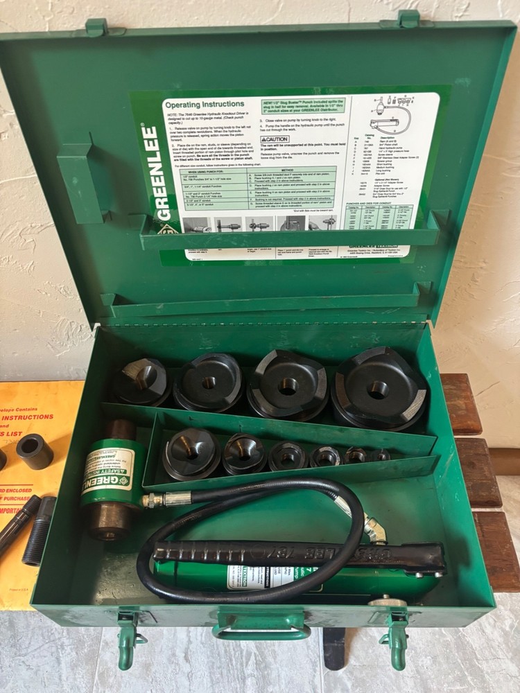 Greenlee Knockout Punch Driver Set 7310 Never Used