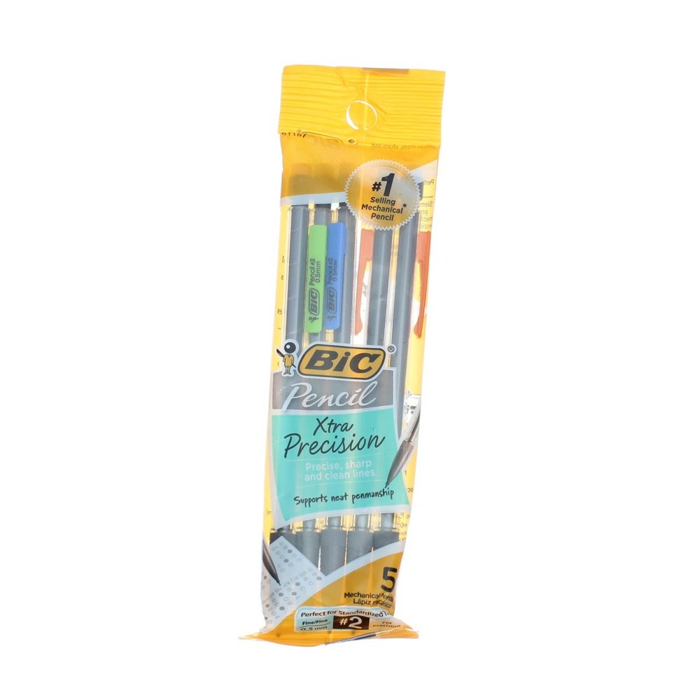 BiC Xtra Precision Mechanical Pencil, 0.5 mm, #2, 5 Ct