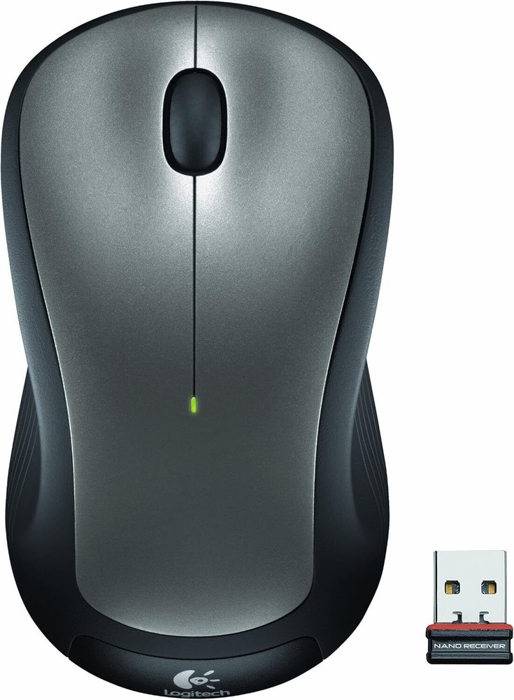 Logitech M310 Wireless Mouse, 2.4 GHz Connectivity, Ambidextrous Design - Silver
