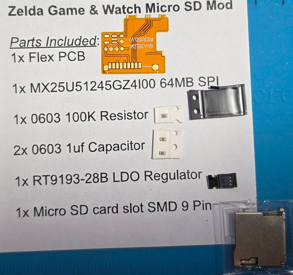 Zelda Game & Watch SD Mod Kit (Components Only)