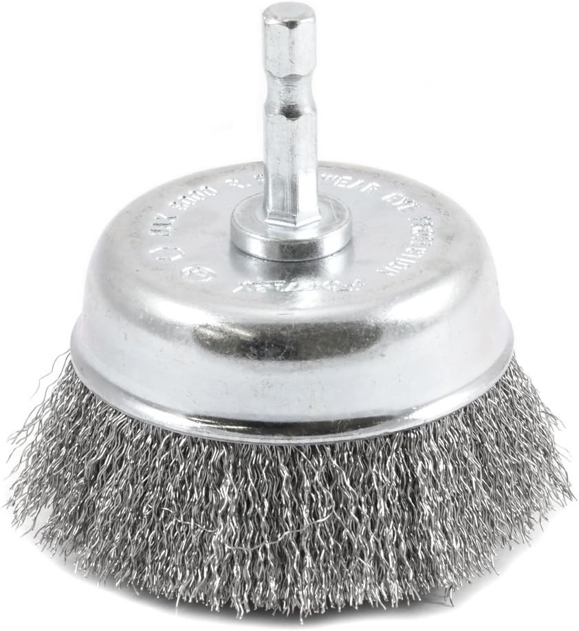 Versatile Fine Grit Wire Cup Brush - Removes Scale, Rust & Paint Efficiently