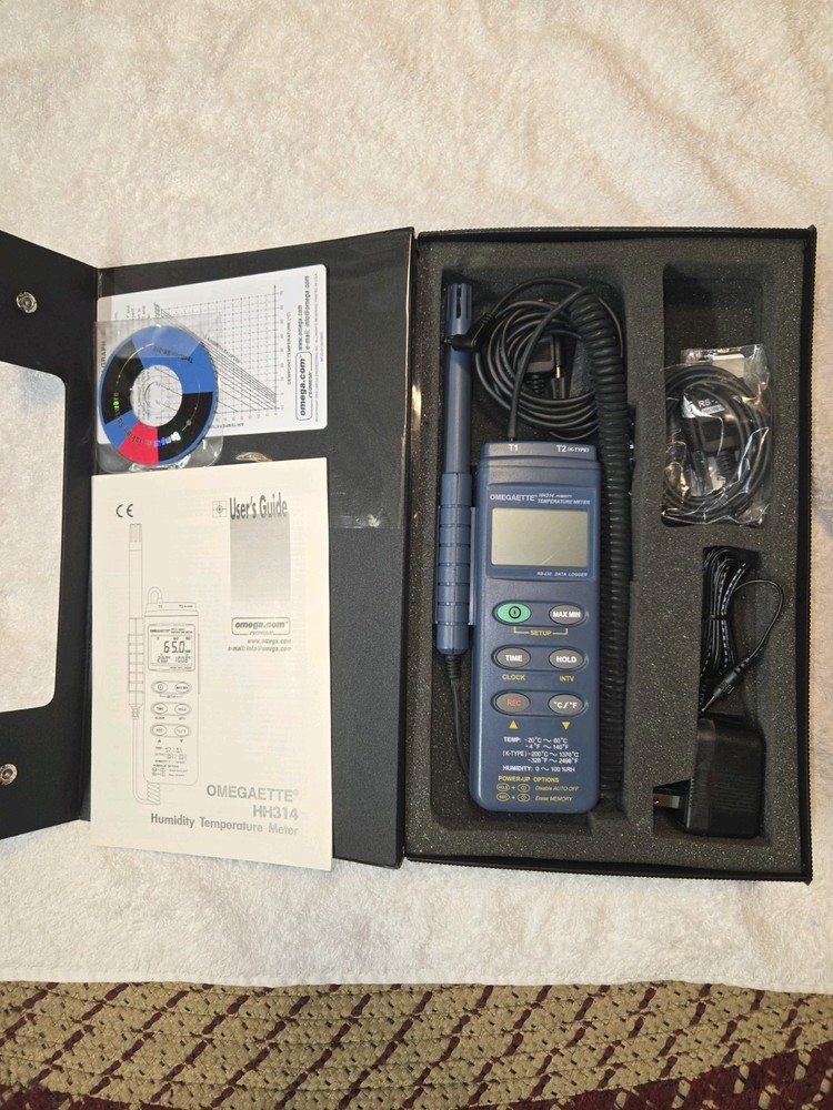 OMEGAETTE HH314 HUMIDITY TEMPERATURE METER  DATA LOGGER