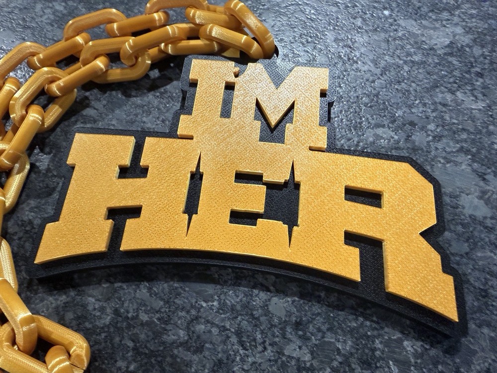“I’M Her” Extra Large Hype Fan Chain Necklace