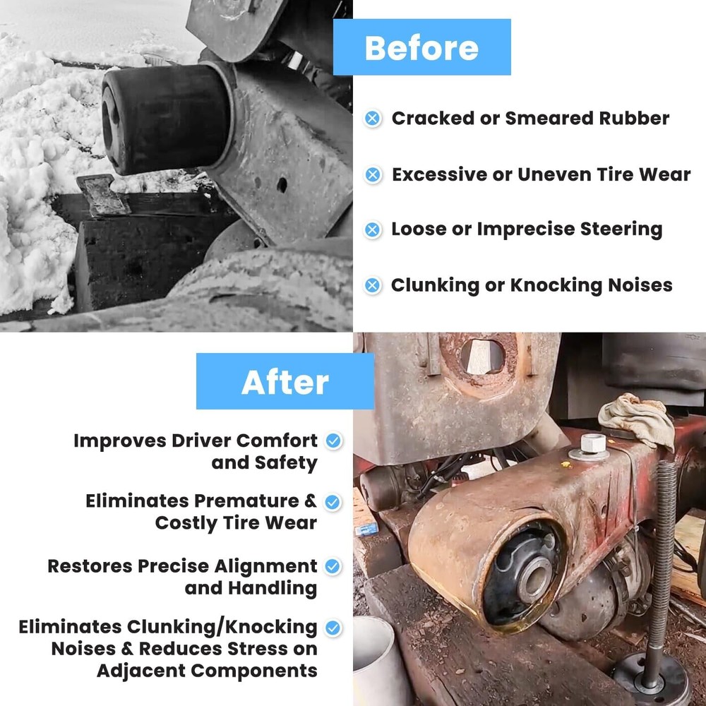 Replacement for Hendrickson S-24691 S-21166 Quick Align Pivot Bolt Bushing Kits