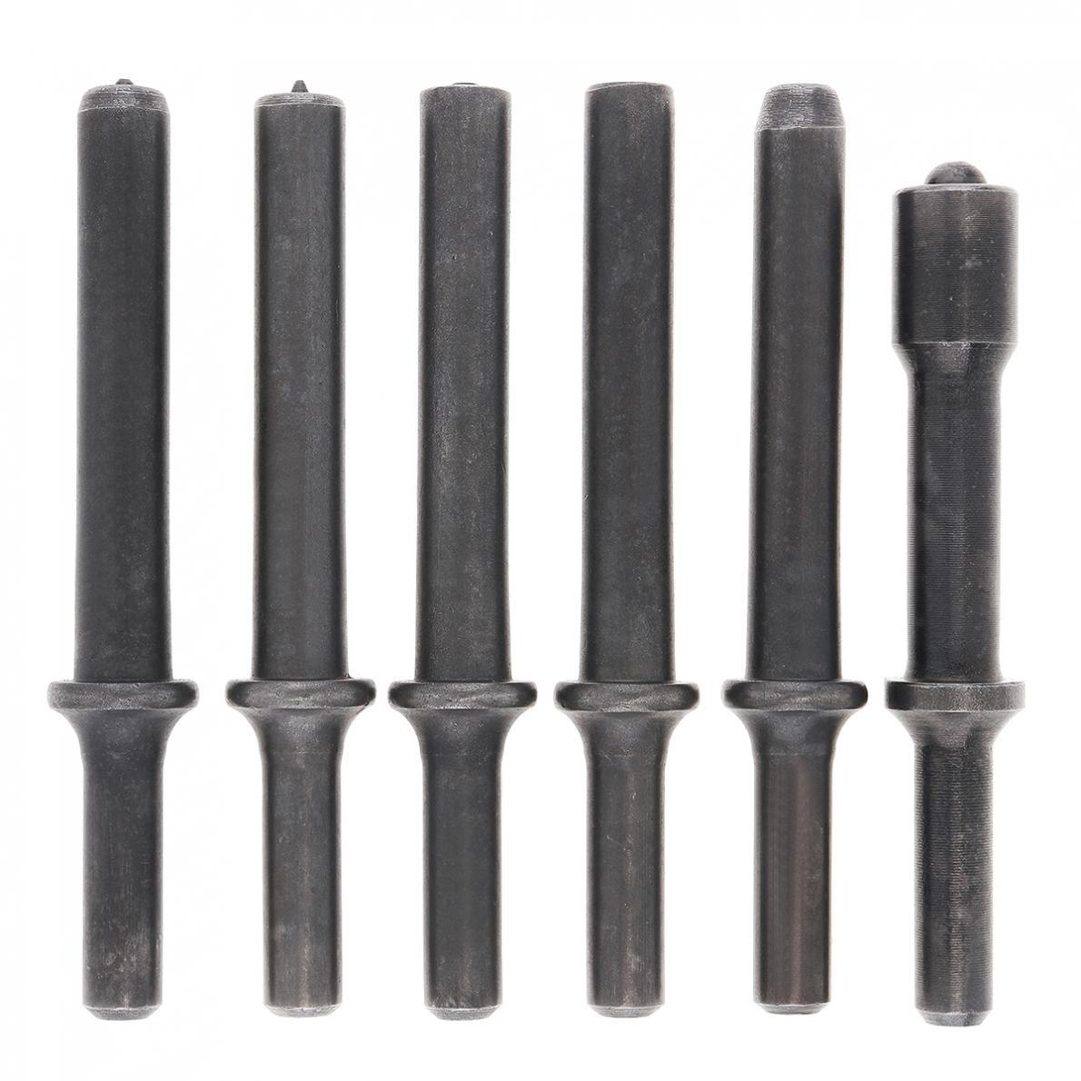 New Set 6 pcs of Air Rivets 45 # Steel Solid Rivet Impact Head Supports Air Tool