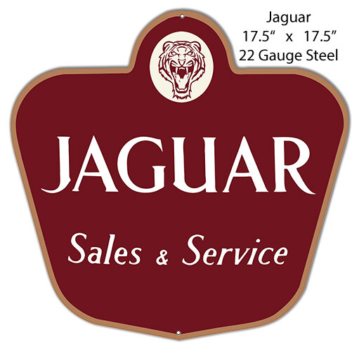 Vintage Style Metal Sign Jaguar 17.5x17.5