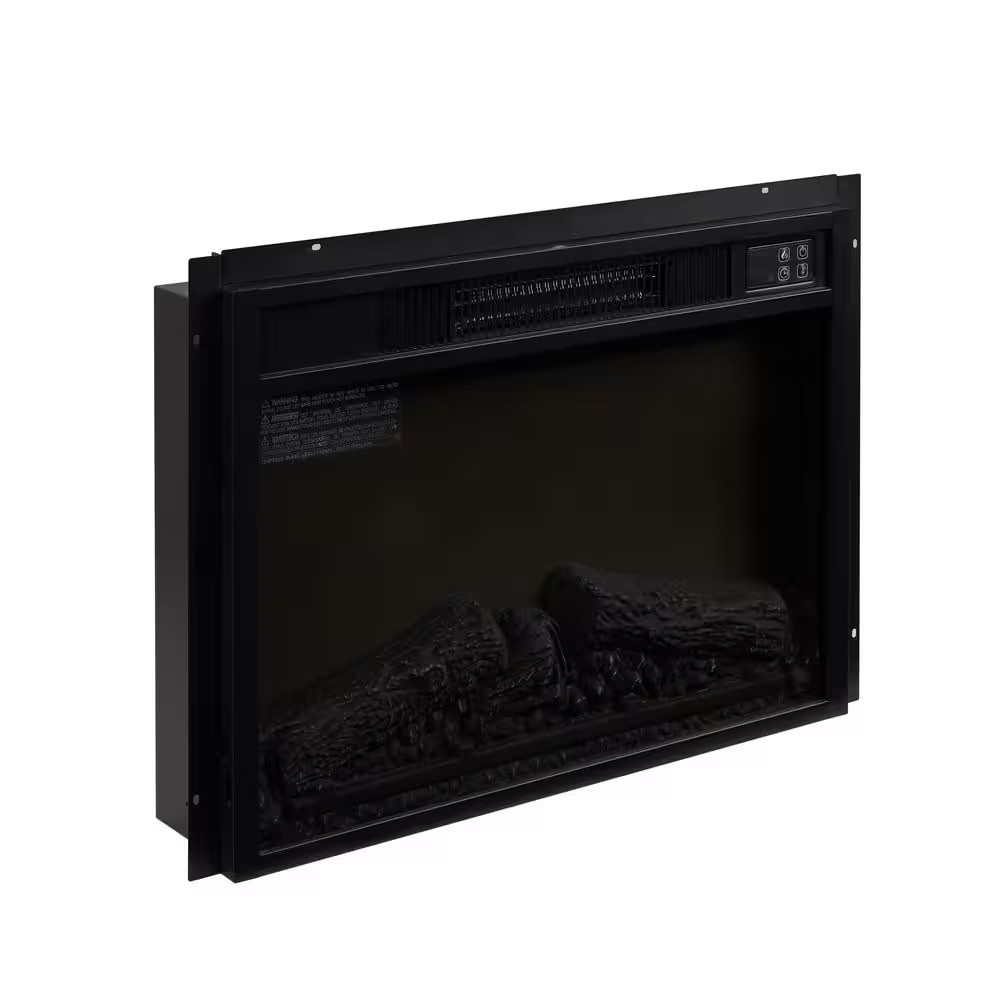 18 In. Electric Fireplace Insert in Black