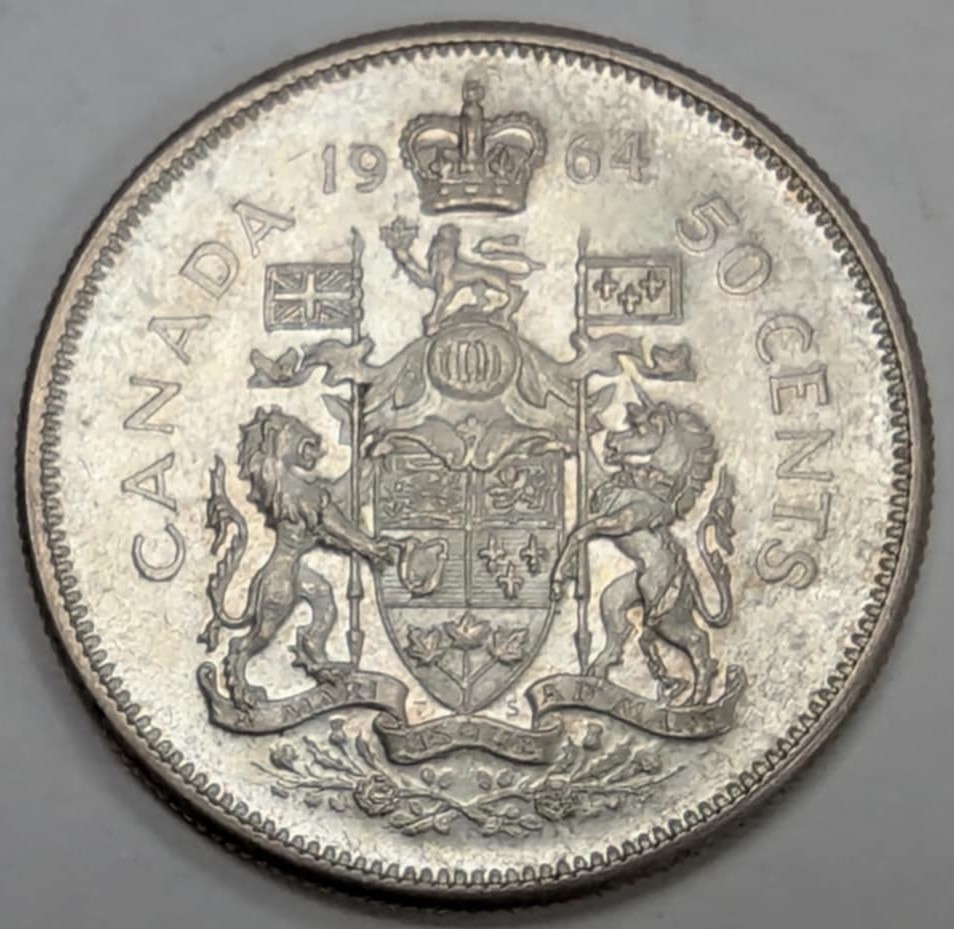 1964 Canada Half Dollar Silver Coin