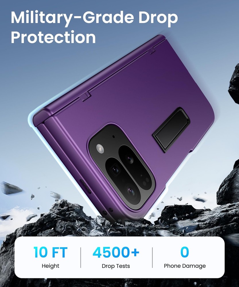 ASAFCASE for Google Pixel 10 Pro Fold Case Slim with Kickstand & Hinge Protectio