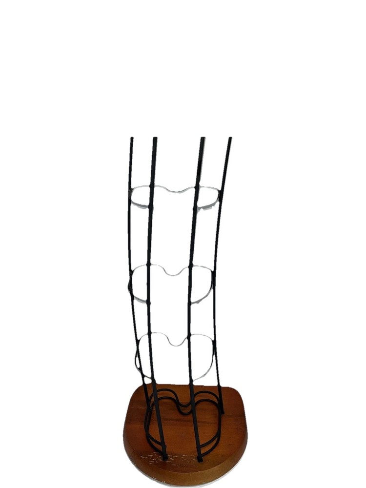 Atlantic CD Rack Wood Base Metal Rack