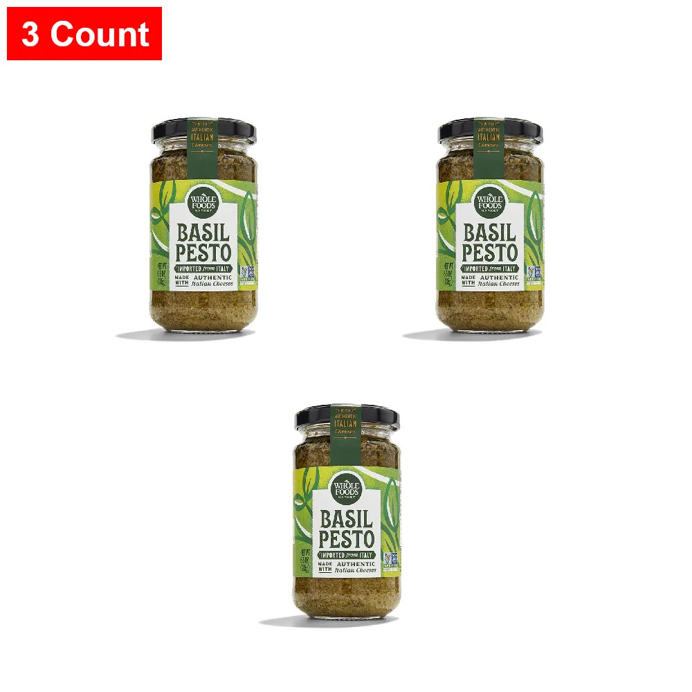WFM, Basil Pesto, 6.5 Ounce - 3 Count