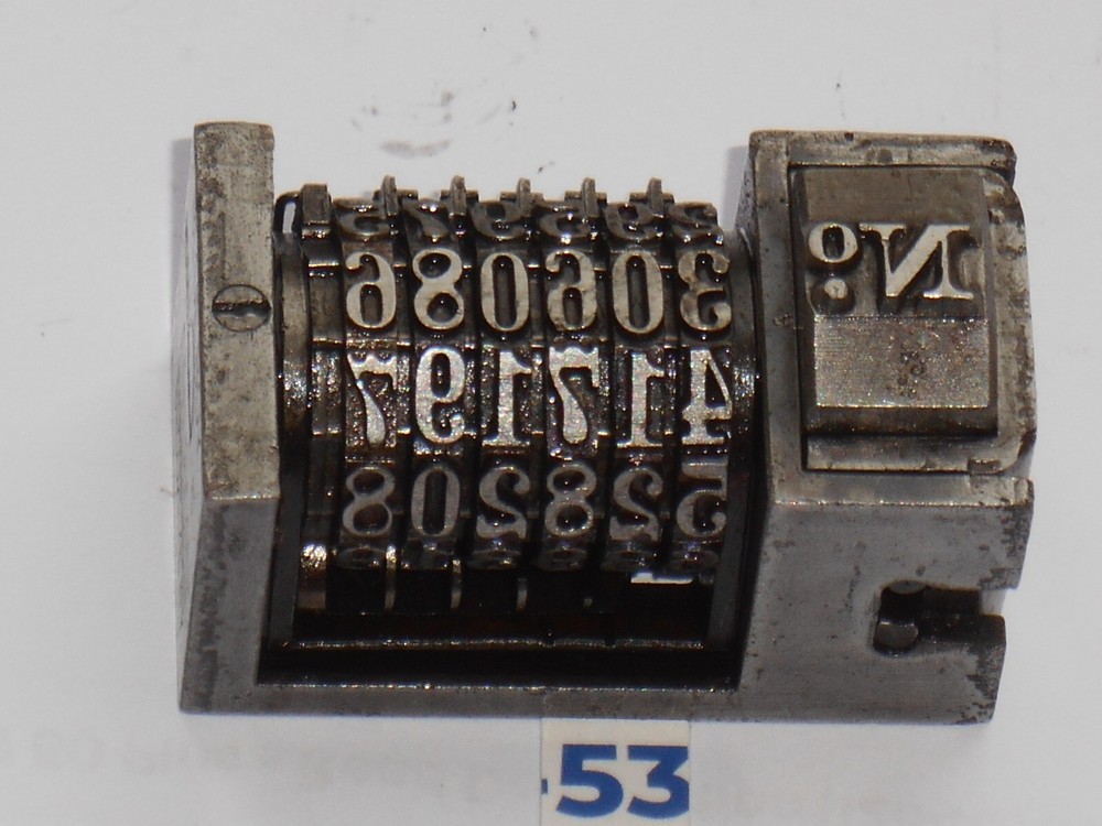 Blue Boy | letterpress numbering machine | 53