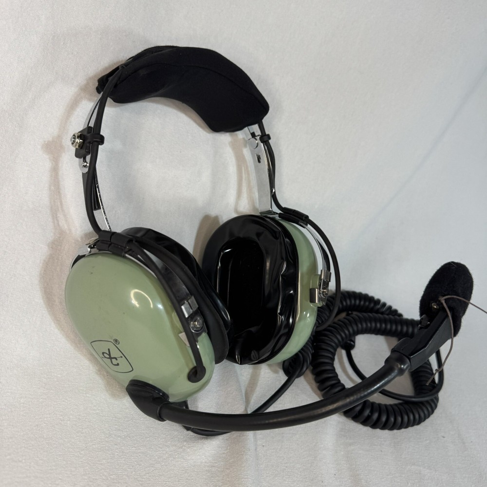 David Clark Model BN 3340 Aviation Headset With Microphone Untested Made In USA