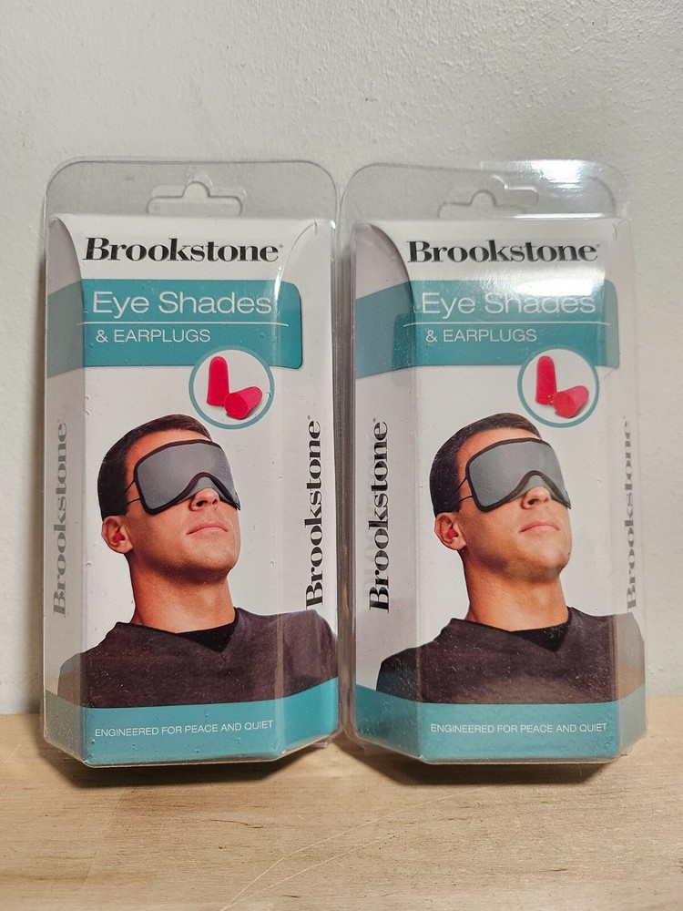 Brookstone - Eye Shades & Earplugs (2 Pack) - New