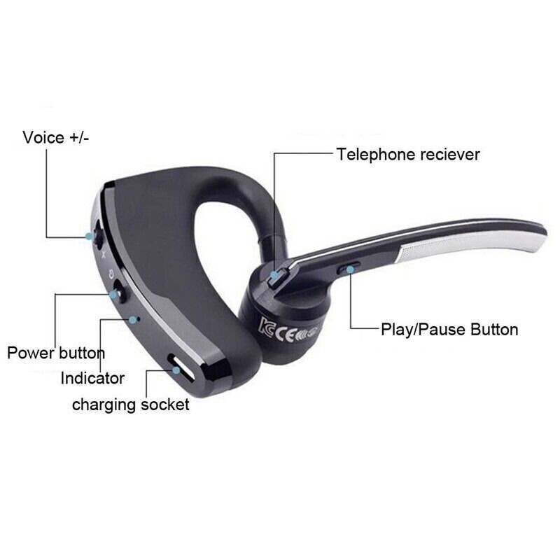 Trucker Wireless Voyager Headset Bluetooth Earpiece Microphone 5.3 Call Headset