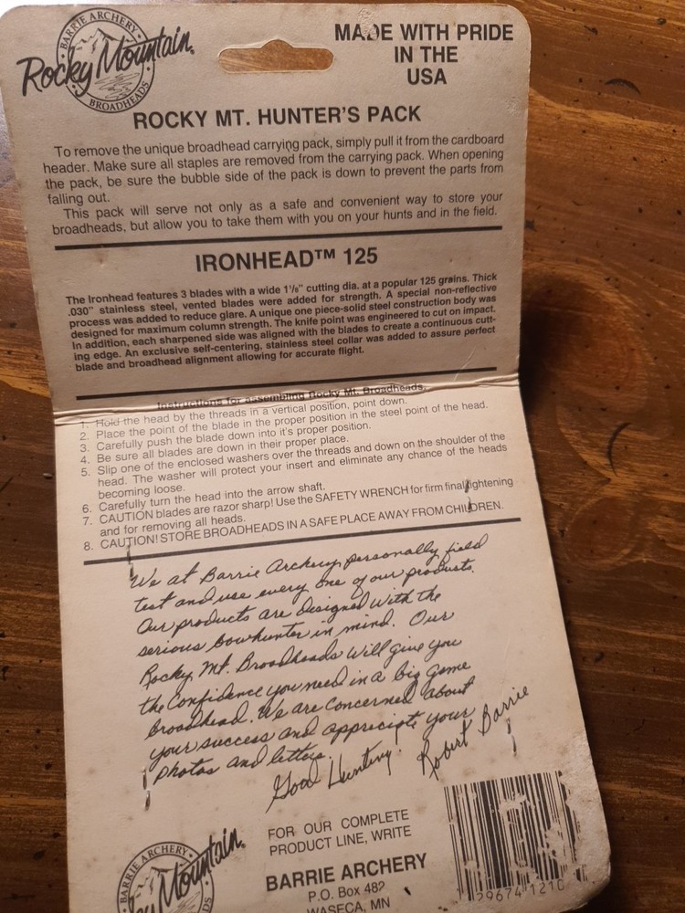 Rocky Mountain Ironhead 125gr. Broadheads