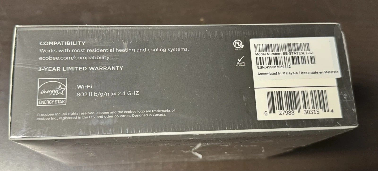 ecobee3 lite Smart Thermostat - Black (EB-STATE3LT-02)